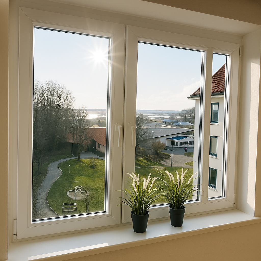 Monteurzimmer Bremerhaven Schmiedestraße 1 – Ausblick aus dem Fenster auf Wesermündung